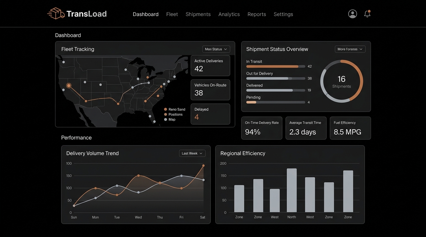 TransLoad — Logistics Operations Dashboard — case study cover